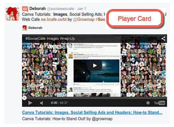 The Twitter Player Card