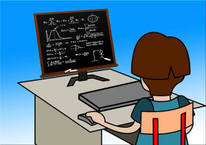 Student at Desk Continued Learning