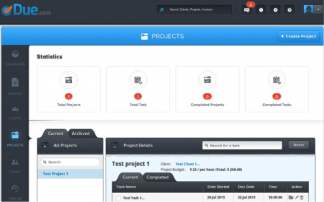 Due.com and Project Management